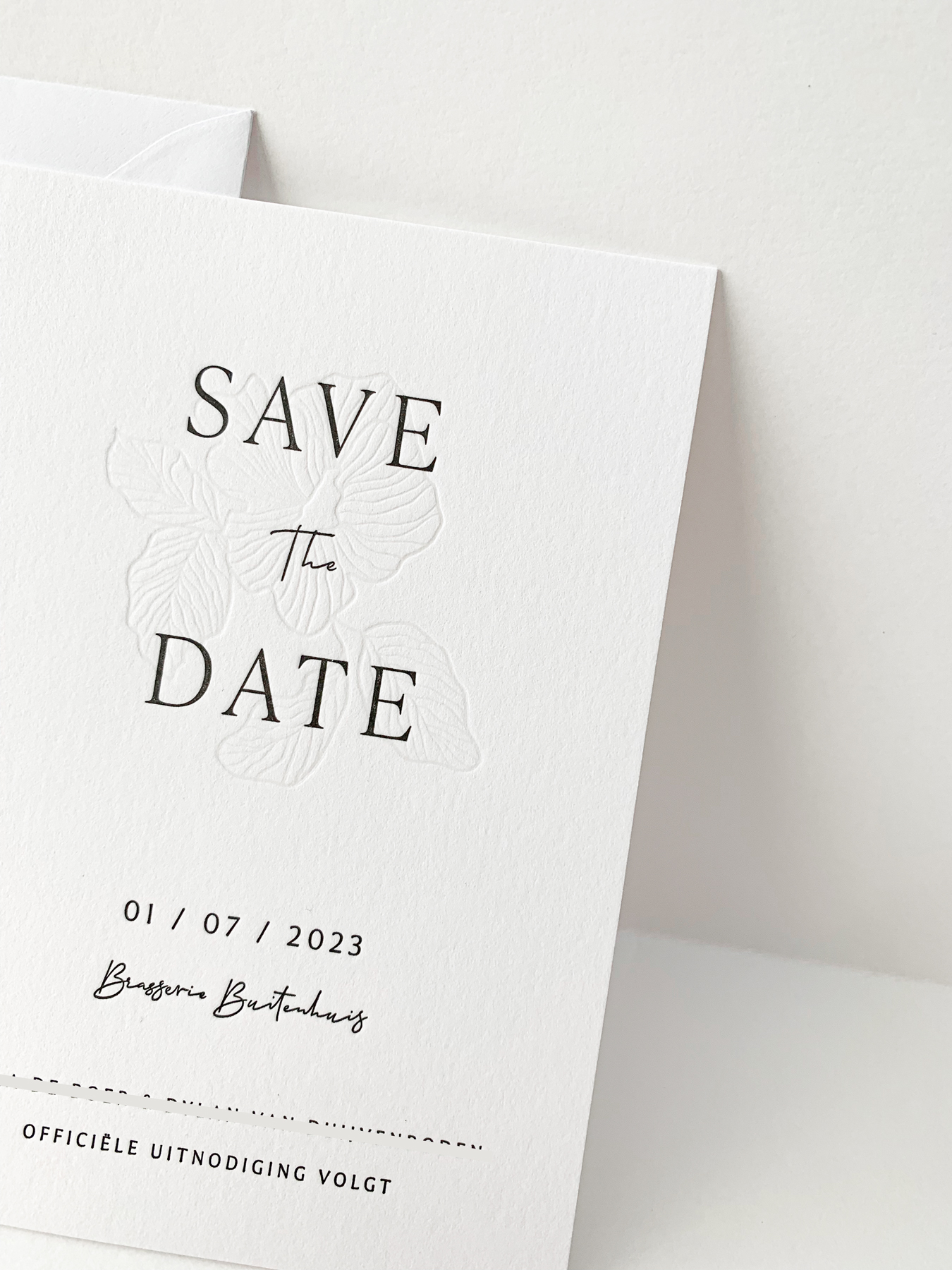 Letterpress luxe Save the Date