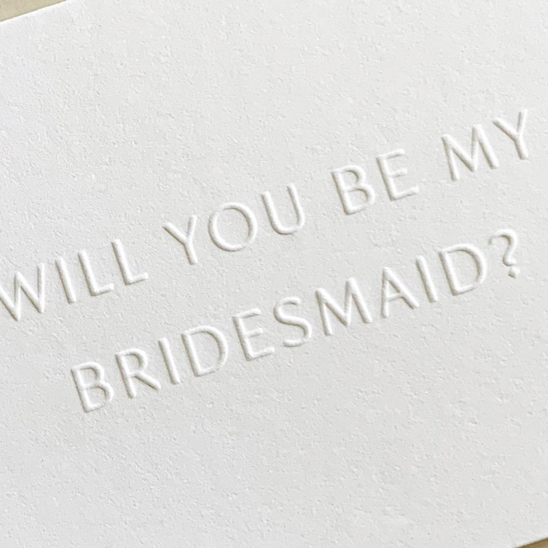 Bridesmaid aanzoekkaart